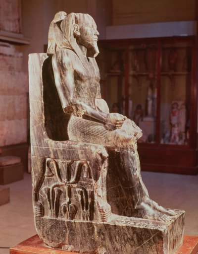 Statue of Khafre Enthroned by Egyptian 4th Dynasty